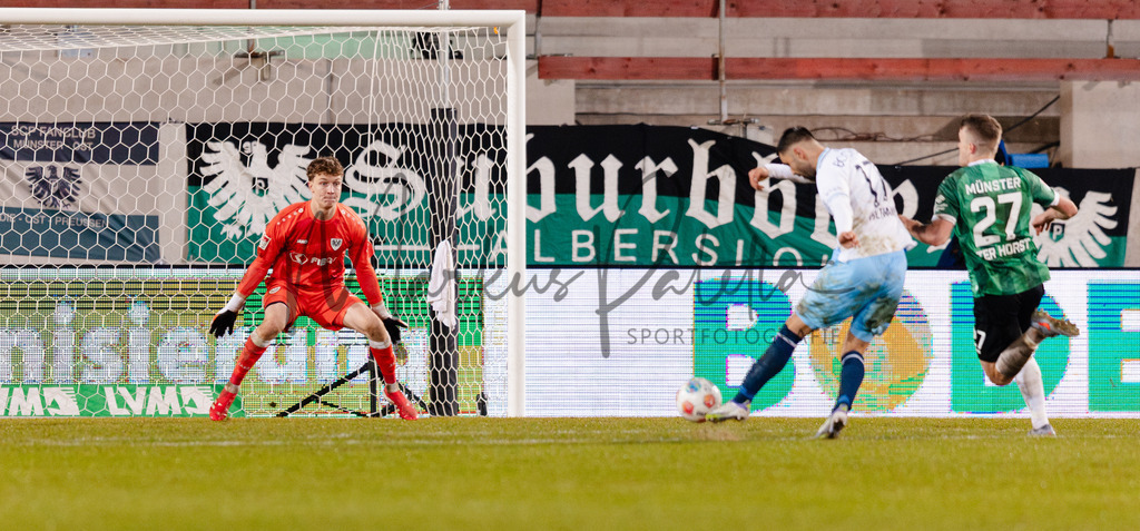 2. Bundesliga, Saison 2025/26, 21. Spieltag: SC Preußen Münster - VfL Bochum | Münster, 06.02.2026: 2. Bundesliga, 21. Spieltag, SC Preußen Münster gegen VfL Bochum im LVM-Preußenstadion in Münster. Foto: sportfotografie.ms | Markus Paletta - Realisiert mit Pictrs.com