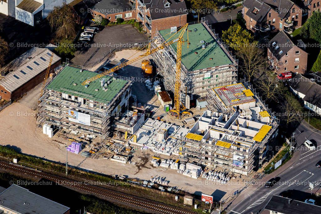 Luftbilder Geldern-9274 | Luftbild Baustelle zum Neubau eines Stadthauses in Geldern - Realisiert mit Pictrs.com