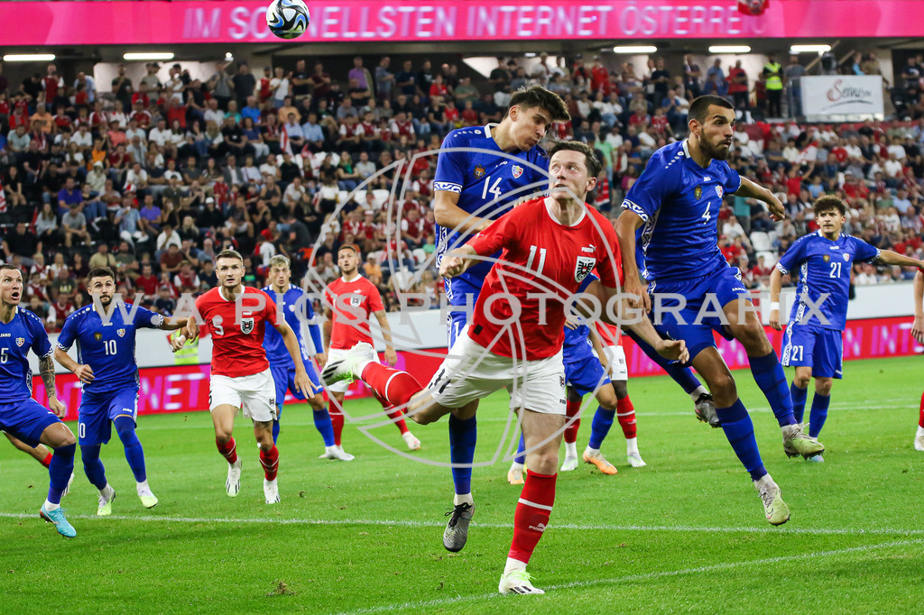 AUSTRIA vs MOLDAVIA | LINZ,AUSTRIA,07.SEPT.23 - INT.SOCCER - AUSTRIA vs MOLDAVIA.  Image shows Michael Gregoritsch (AUT)
Photo: Sportmediapics.com/ Andreas Willdoner