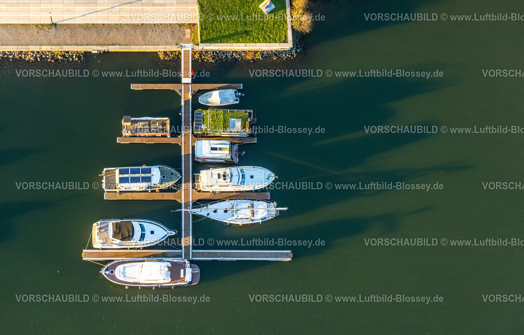Gelsenkirchen230202406 | Luftbild, Yachthafen Stölting Marina, Yachtanlegestelle, Bismarck, Gelsenkirchen, Ruhrgebiet, Nordrhein-Westfalen, Deutschland