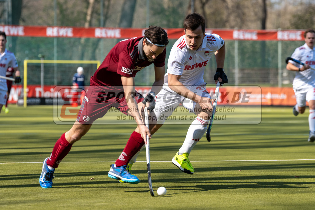 SFE_20260322_0024 | Köln, Deutschland, 22.03.26: Feldhockey 1. Bundesliga Herren zwischen Rot-Weiss Köln - Münchener HC im REWE Sportpark am 22.03.2026 in Köln, Deutschland. (Foto von Stephan Fehrmann)Köln, Germany, 22.03.26: Feldhockey 1. Bundesliga Herren between Rot-Weiss Köln - Münchener HC in REWE Sportpark at 22.03.2026 in Köln, Deutschland. (Foto from Stephan Fehrmann)