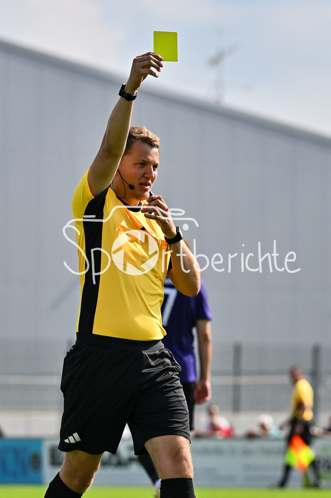 VfL Ecknach - TSV Dinkelscherben | Gelbe Karte Schiedsrichter Fabian HEGENER