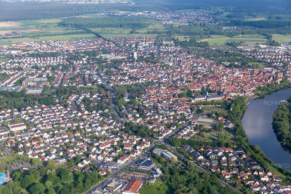 Luftbild: Fluss- Uferbereichen des Main in Seligenstadt im Bundesland Hessen in Deutschland. Foto: IMG_088743.jpg vom 20.05.2016 durch Werner Riehm/FLY-FOTO.de
