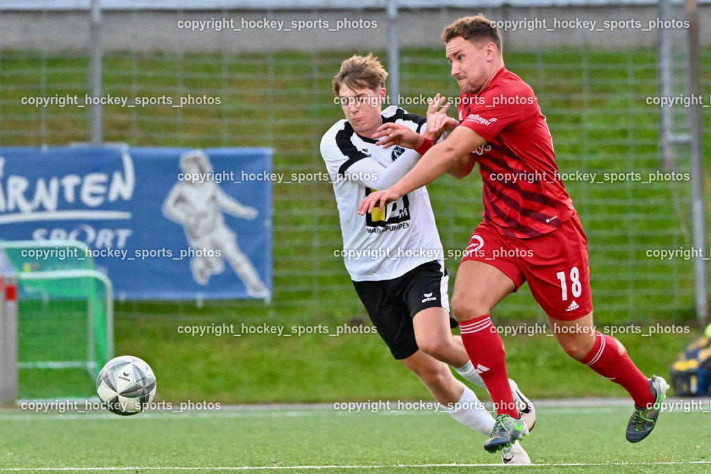 SV Spittal 1921 vs. SV St. Jakob  | #31 Matthias Mitterdorfer SV Spittal, #18 Raimund Valtiner St.Jakob, SV Spittal 1921 vs. SV St. Jakob , SV Spittal 1921 vs. SV St. Jakob  am 20.09.2024 in Spittal an der Drau (Goldeck Stadion), Austria, (Photo by Bernd Stefan)