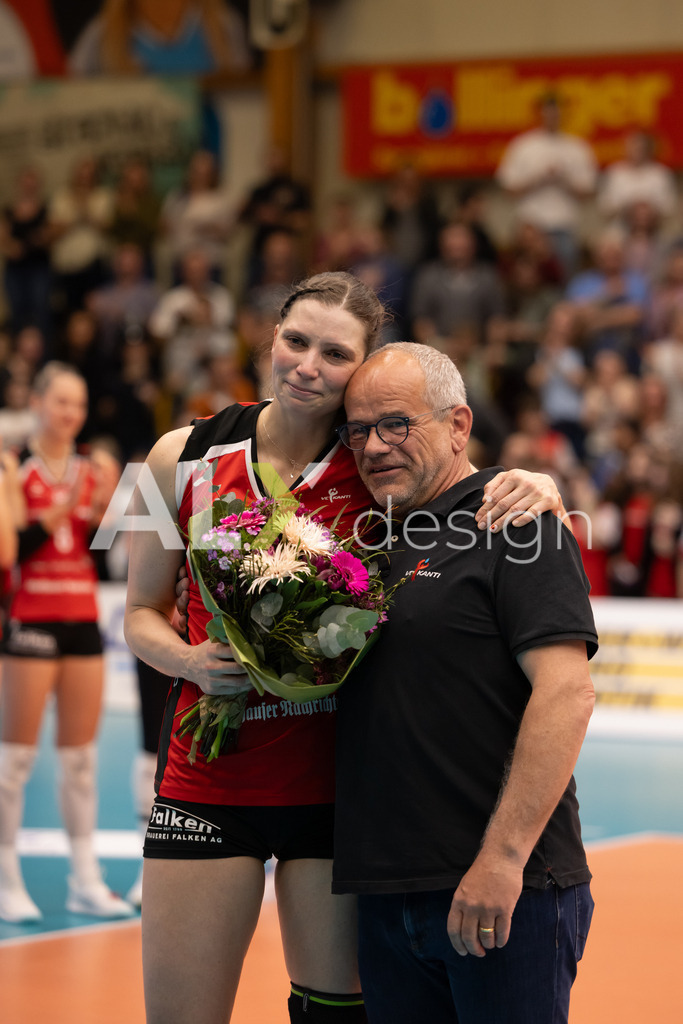 Volleyball I Frauen I Saison 2025-2026 I Volleyball NLA | Women I  Playoffs Finals 2/5 I  VC Kanti Schaffhausen - viteos NUC I  10.04.2026 | 11 Kateřina Holásková (CZ) (VC Kanti Schaffhausen) – Mitte - Realisiert mit Pictrs.com