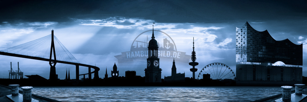 Hamburg collage 3.0 blau | Entdecken Sie unsere einzigartige Collage aus verschiedenen Perspektiven von Hamburg. Dieses beeindruckende Wandbild zeigt die Stadt in einer faszinierenden Zusammenstellung, ideal für jeden Raum, der einen urbanen Touch benötigt. Perfekt für Liebhaber von Stadtansichten und kreative Raumgestaltungen. Farbe: blau - Realisiert mit Pictrs.com
