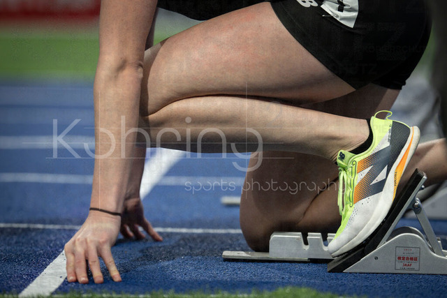 ISTAF Indoor; Duesseldorf, 24.01.2026 | DUESSELDORF, GERMANY - JANUARY 24:  Impressions -  an athlete in the starting block during the ISTAF Indoor Dusseldorf at PSD Bank Dome on January 24, 2026 in Duesseldorf, Germany. 