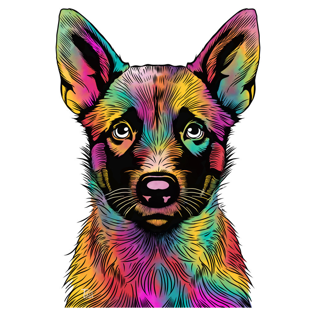 Malinois | Illustrationen, digitalpainting, animals, dogs, hunde, art, Kunst, Illustrationsart, Bielefeld, Germany - Realisiert mit Pictrs.com
