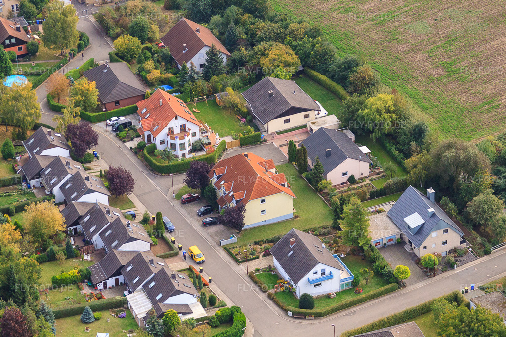 Luftbild: Am Hellbrunn in Eppelsheim im Bundesland Rheinland-Pfalz in Deutschland. Foto: IMG_21654.jpg vom 09.10.2009 durch Werner Riehm/FLY-FOTO.de