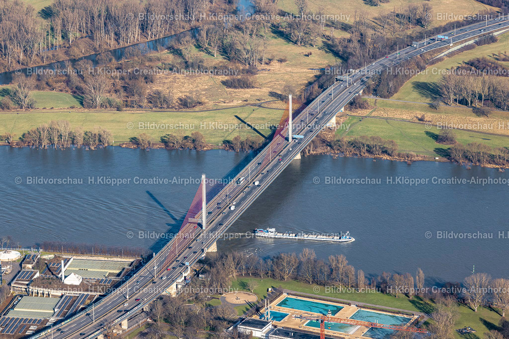 Luftbilder Bonn-6936 | Luftbild Friedrich-Ebert-Brücke in Bonn im Bundesland - Realisiert mit Pictrs.com