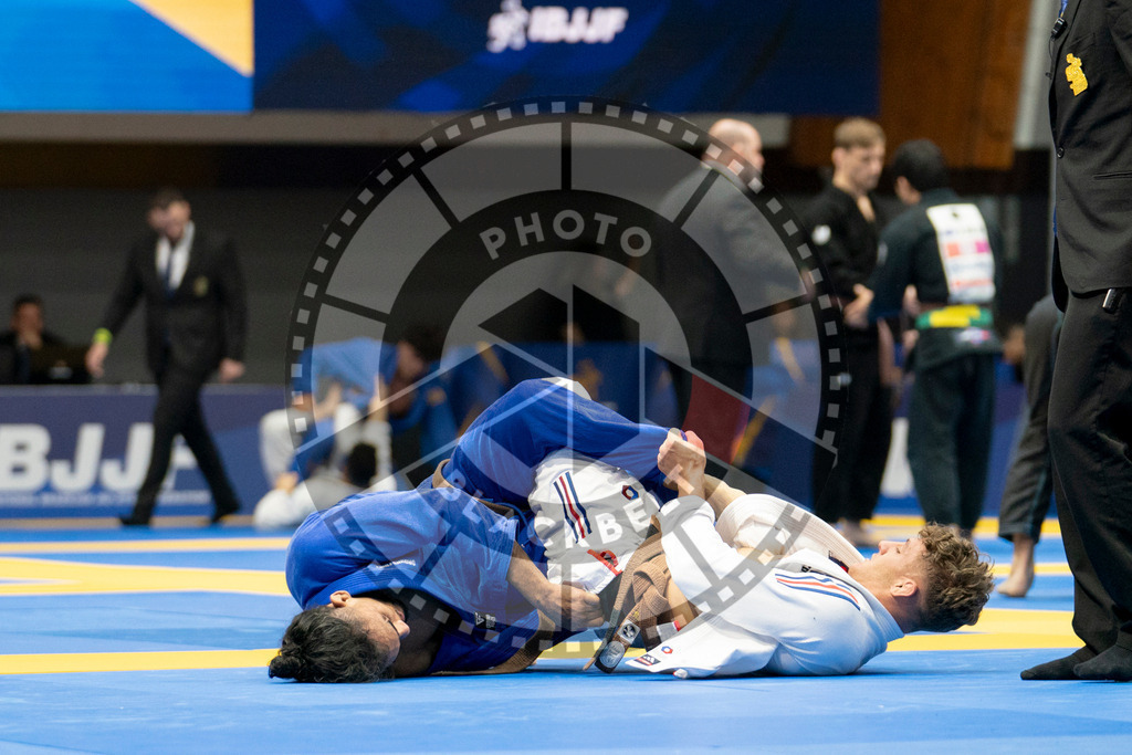 20240124PBB00348 | Fighters compete during the second day of the IBJJF European Championship in Paris, France, on January 24, 2024.