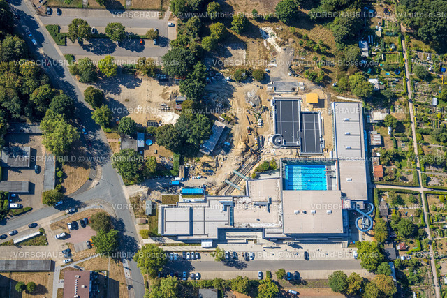 Dinslaken220806472 | Luftbild, DINamare - das stadtwerkebad, Baustelle, Bruch, Dinslaken, Ruhrgebiet, Nordrhein-Westfalen, Deutschland