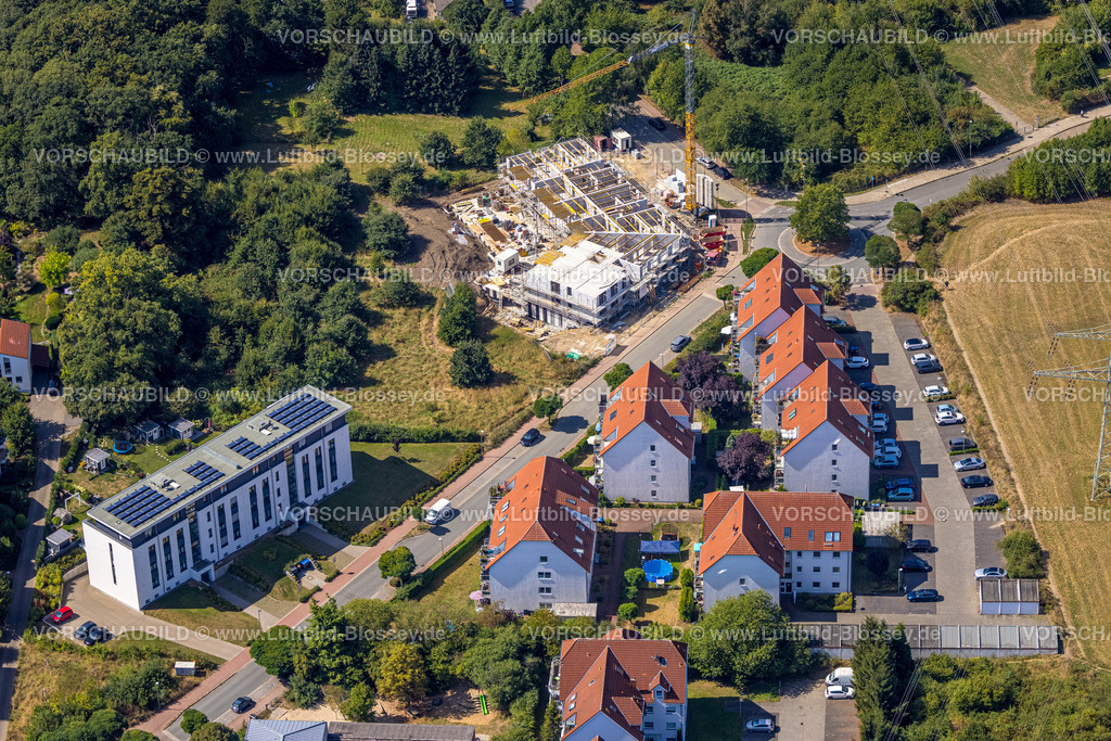 Hattingen220807934 | Luftbild, Baustelle mit Neubau am Halweg Ecke Lindstockstraße, Holthausen, Hattingen, Ruhrgebiet, Nordrhein-Westfalen, Deutschland