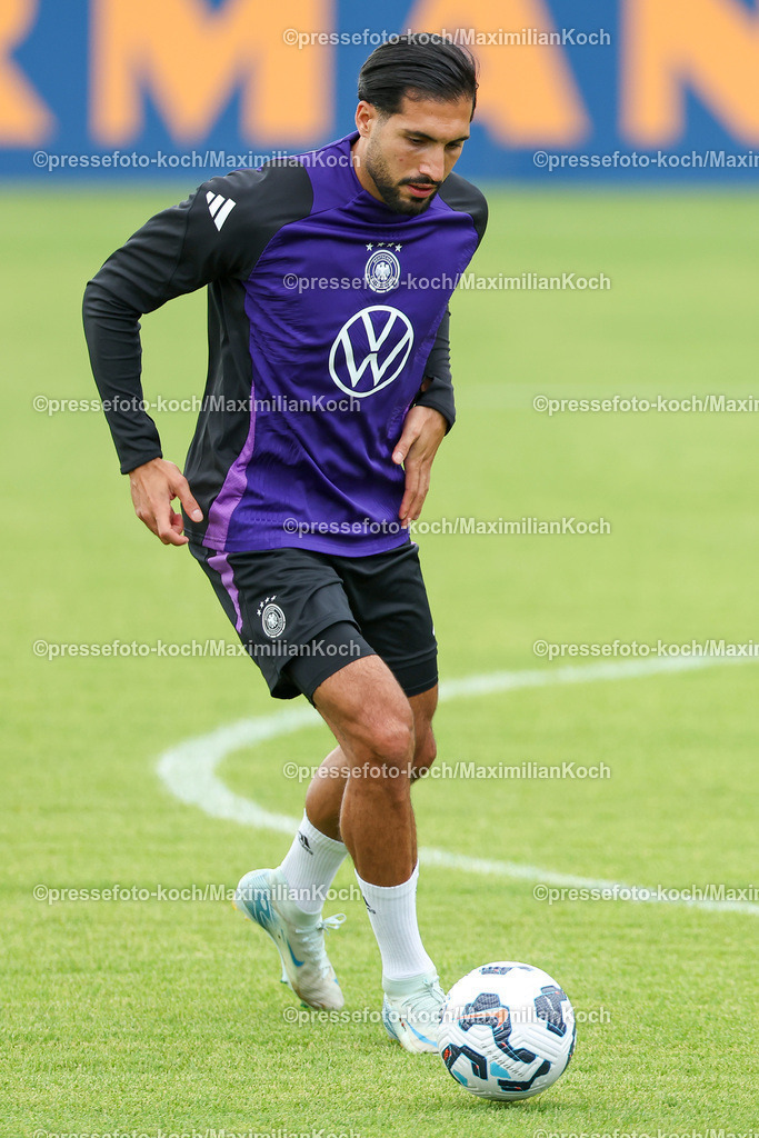 DFB08092402082 | 08.09.2024, Düsseldorf, Fußball, öffentliches Training der DFB Nationalmannschaft Deutschland,  Paul-Janes-Stadion: Emre Can (GER #23)DFB regulations prohibit any use of photographs as image sequences and or quasi-video.