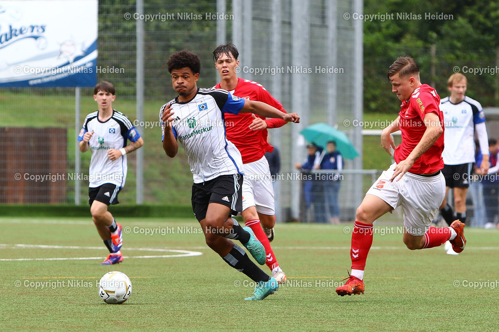 NH_SVEichede_HamburgerSVU21_Testspiel_30062024 | #14 Melvin Wiesnet (Hamburger SV U21)Fußball I Herren I Testspiel I Saison 2024-2025 I SV Eichede - Hamburger SV U21 I 30.06.2024 I Waldstadion Lütjensee