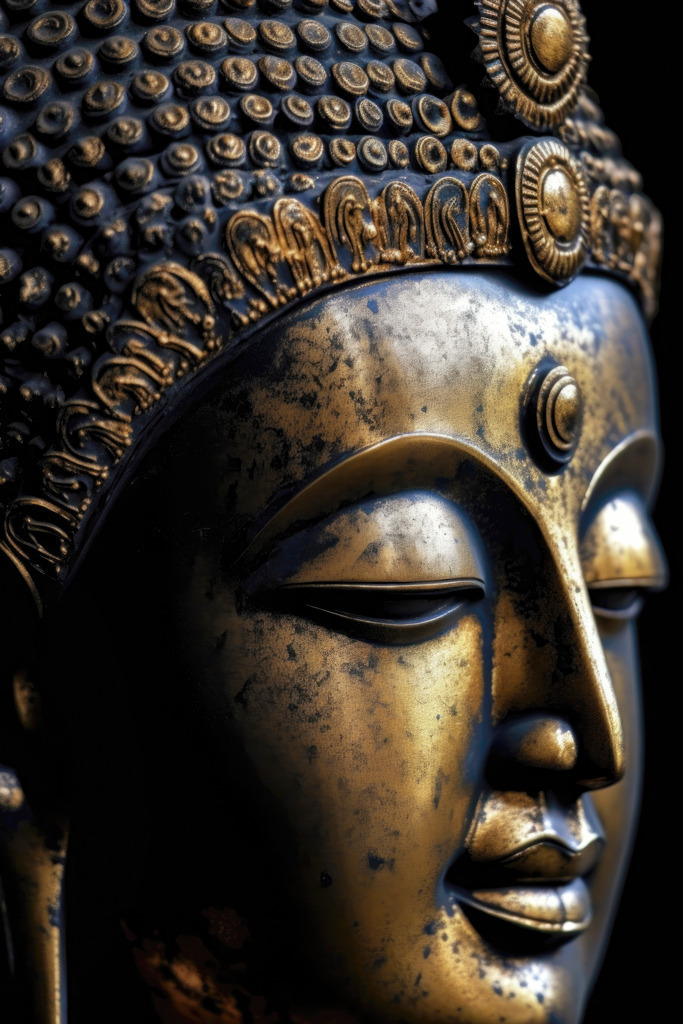 2311022 - Buddha Skulptur | Detail einer Buddhaskulptur.