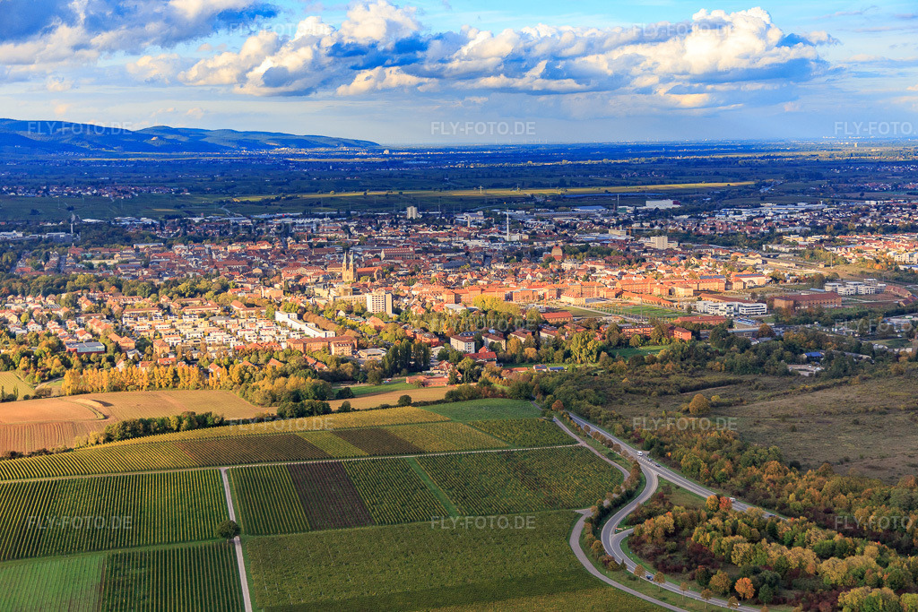Luftbild: Weißenburger Straße von Süden in Landau in der Pfalz im Bundesland Rheinland-Pfalz in Deutschland. Foto: IMG_074592.jpg vom 14.10.2014 durch Werner Riehm/FLY-FOTO.de