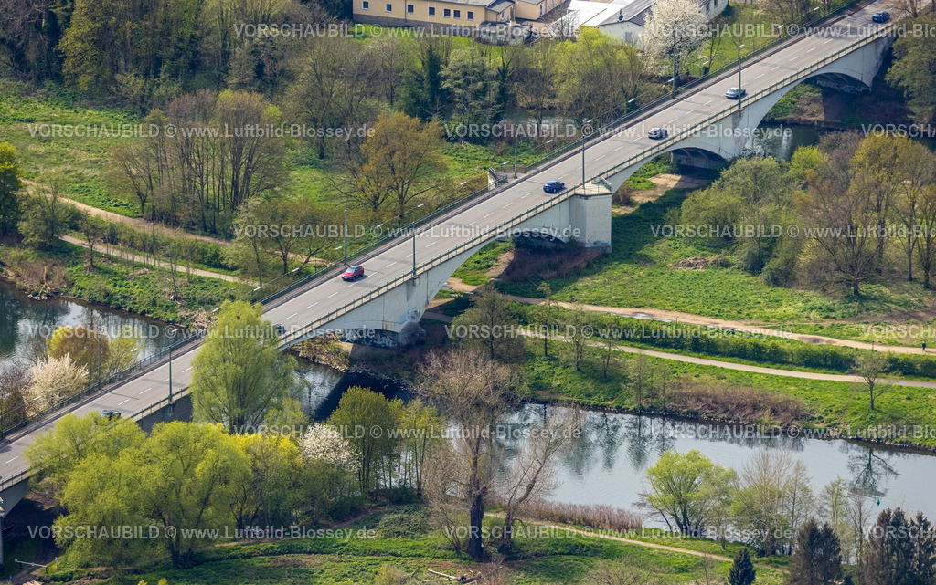 Witten230402807 | Luftbild, Ruhrbrücke Herbede, Fluss Ruhr, Heven, Witten, Ruhrgebiet, Nordrhein-Westfalen, Deutschland