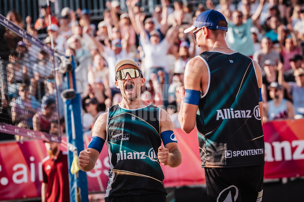 Beachvolleyball | Männer | Allianz German Beach Tour 2025 | Tourstop Hamburg | 31.05.2025 | Tilo Rietschel jubelt