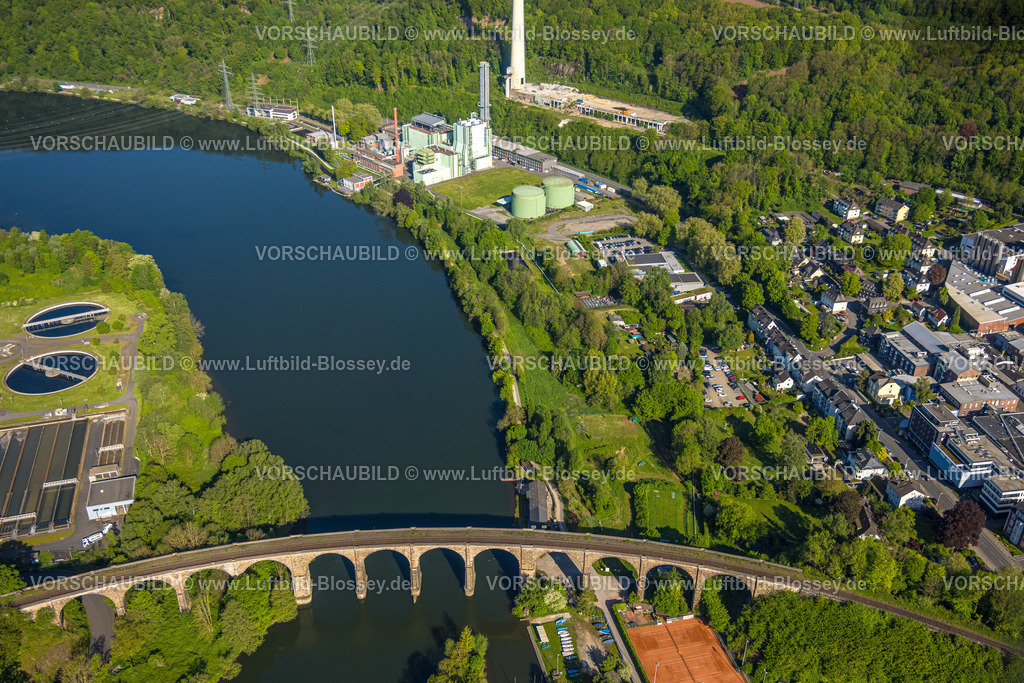 Herdecke240503238 | Luftbild, Ruhr-Viadukt Herdecke und Harkortsee, Mark-E GuD Gas und Dampf-Kraftwerk, Ruhrverband Kläranlage Hagen, 
Herdecke, Ruhrgebiet, Nordrhein-Westfalen, Deutschland