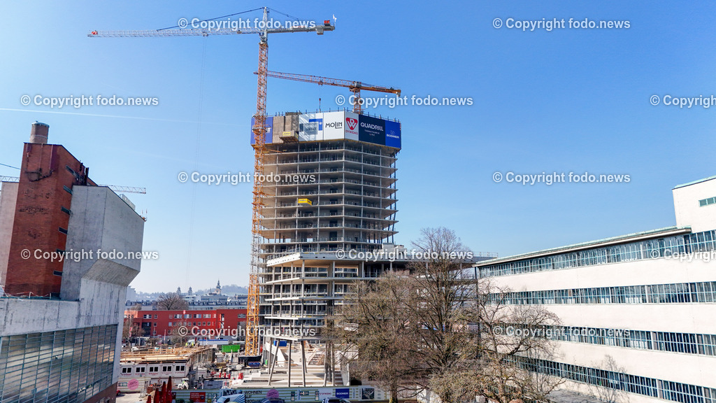 Tabakfabrik_ Quadrill_ Baustelle_ 20.03.2024-15 | 20.03.2024, Tabakfabrik Linz, AUT, Quadrill, im Bild Quadrill, Baustelle, Gebauede, Drohne