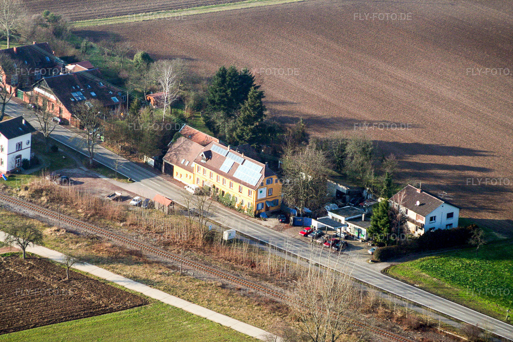 Luftbild: gegenüber Schaidter Bahnhof in Steinfeld im Bundesland Rheinland-Pfalz in Deutschland. Foto: IMG_0633.jpg vom 08.01.2006 durch Werner Riehm/FLY-FOTO.de