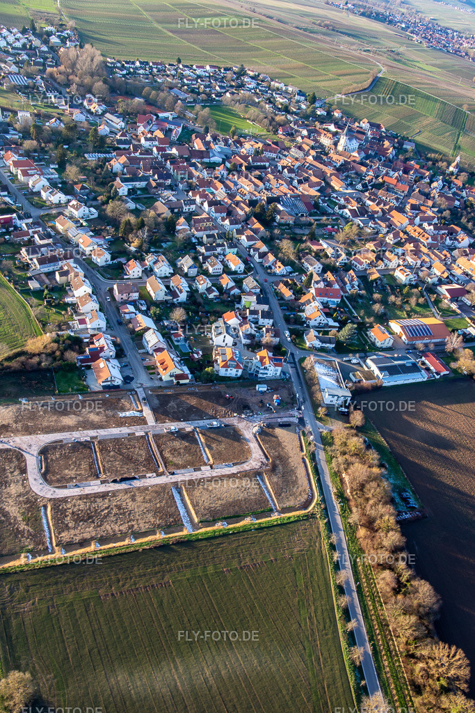 Erschließung Neubaugebiet  Impflinger Straße | Luftbild: Erschließung Neubaugebiet  Impflinger Straße im Ortsteil Mörzheim in Landau im Bundesland Rheinland-Pfalz in Deutschland. Foto: IMG_135795.jpg vom 18.01.2023 durch ©2025 Werner Riehm fly-foto.de/copyright - Realisiert mit Pictrs.com