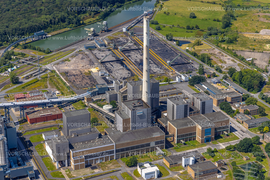 Hamm240707116 | RWE Kraftwerk Westfalen, Detailaufnahme mit Schornstein, Uentrop, Hamm, Ruhrgebiet, Nordrhein-Westfalen, Deutschland