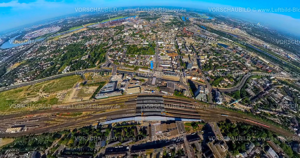 Duisburg230790171_Hauptbahnhof | Luftbild, Duisburg Hauptbahnhof, Erdkugel, Fisheye Aufnahme, Fischaugen Aufnahme, 360 Grad Aufnahme, tiny world, Dellviertel, Duisburg, Ruhrgebiet, Nordrhein-Westfalen, Deutschland