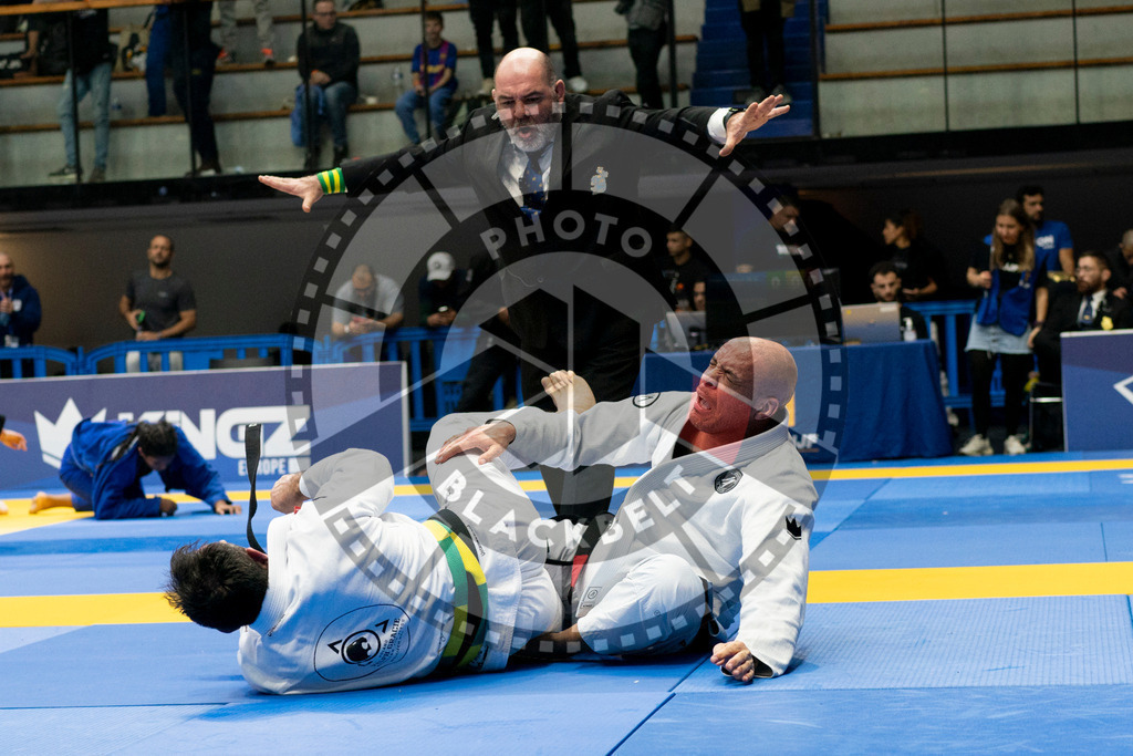 20240124PBB04764 | Fighters compete during the second day of the IBJJF European Championship in Paris, France, on January 24, 2024.