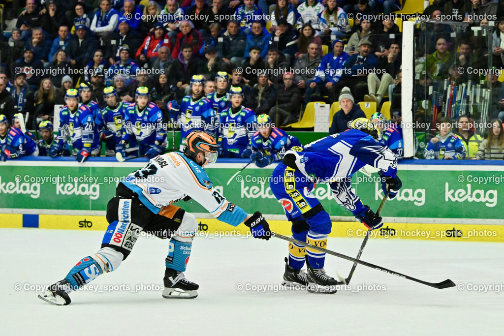 EC IDM Wärmepumpen VSV vs. STEINBACH BLACK WINGS LINZ  | #13 Kragl Gerd BLACK WINGS LINZ, #14 TSCHURNIG Johannes EC VSV, EC IDM Wärmepumpen VSV vs. STEINBACH BLACK WINGS LINZ , EC IDM Wärmepumpen VSV vs. STEINBACH BLACK WINGS LINZ  am 28.01.2025 in Villach (Stadthalle Villach), Austria, (Photo by Bernd Stefan)