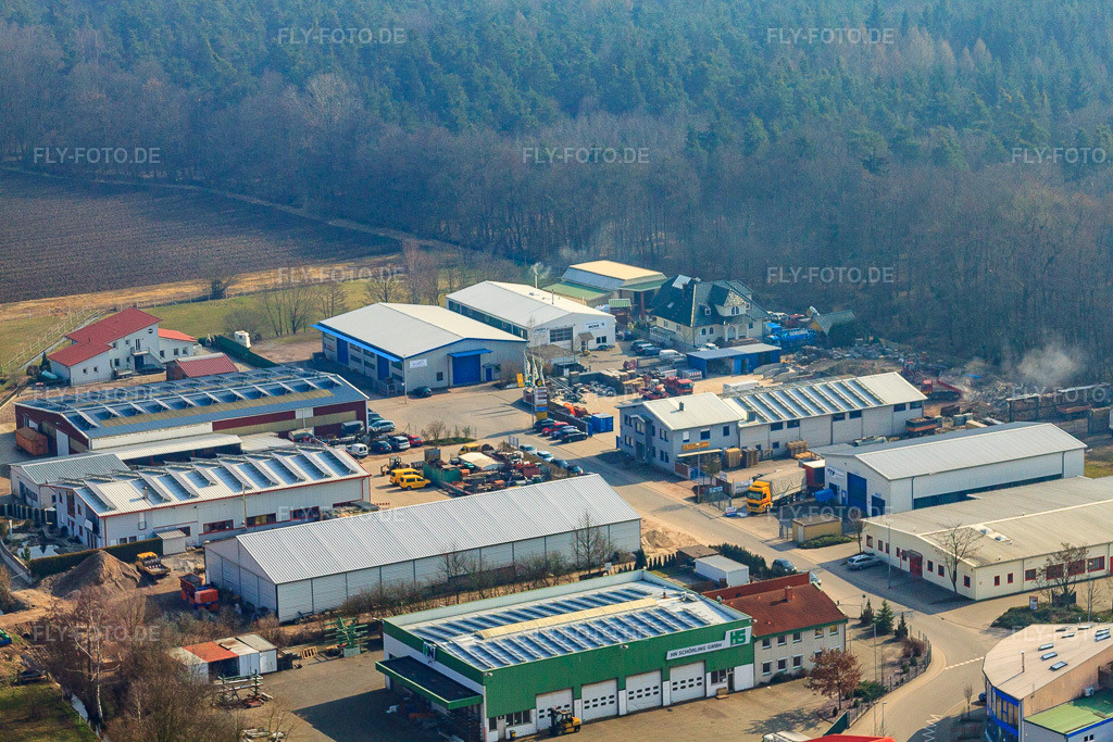 Luftbild: Am Gäxwald in Herxheim bei Landau im Bundesland Rheinland-Pfalz in Deutschland. Foto: IMG_37644.jpg vom 05.03.2011 durch Werner Riehm/FLY-FOTO.de