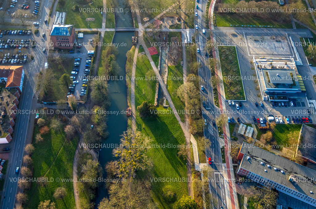 Hamm241200906 | Luftbild, Nordringpark und Wassersportzentrum an der Adenauerallee, Mitte, Hamm, Ruhrgebiet, Nordrhein-Westfalen, Deutschland