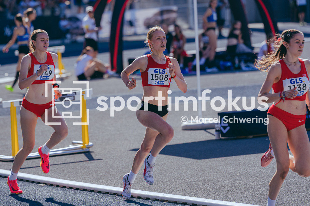 Deutsche Meisterschaften U20 / U16 2026 | Charlotte Gaida, LG Brillux Münster, 1508,1500-Meter-Lauf, Finale, Deutsche Meisterschaften der U20 &amp; U16 2026, Lohrheidestadion Bochum-Wattenscheid, 11.07.2026. Foto: Marcel Schwering / sportimfokus - Realisiert mit Pictrs.com
