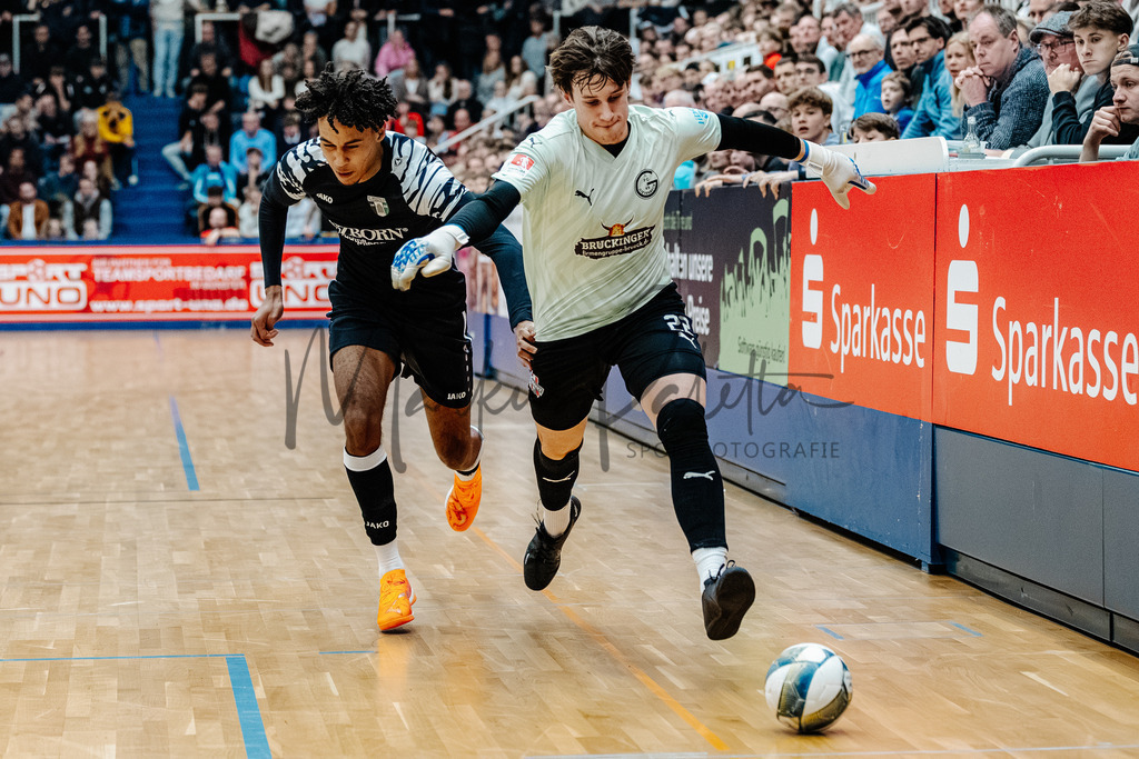 47. Stadtmeisterschaften im Hallenfußball 2025, Endrunde | Stadtmeisterschaften im Hallenfußball 2025, Endrunde, Sporthalle Berg Fidel in Münster. Foto: sportfotografie.ms | Markus Paletta - Realisiert mit Pictrs.com