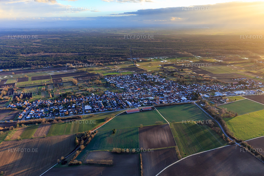 Luftbild: Ortsansicht von Nordwesten in Steinfeld im Bundesland Rheinland-Pfalz in Deutschland. Foto: IMG_130335.jpg vom 06.01.2022 durch Werner Riehm/FLY-FOTO.de