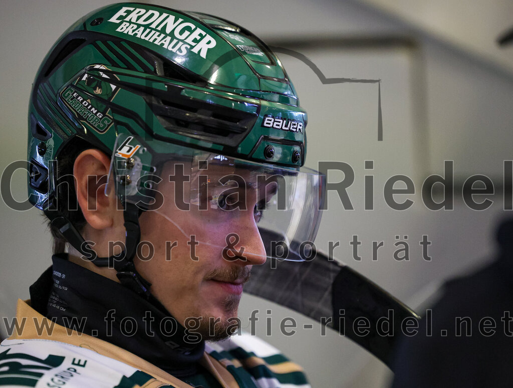 2025-09-14_002_TSV_Erding_gegen_EC_Peiting | Erding, Deutschland, 14.09.2025:Eishockey, Oberliga Süd 2025 / 2026, Testspiel, TSV Erding gegen EC Peiting, Endergebnis: 2:3Foto: Christian Riedel / fotografie-riedel.net