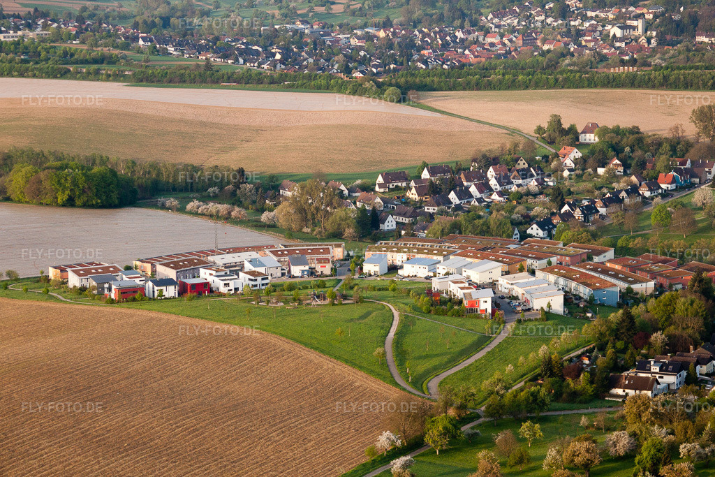 Luftbild: Hohenwettersbach, Fünfzig Morgen im Ortsteil Hohenwettersbach in Karlsruhe im Bundesland Baden-Württemberg in Deutschland. Foto: IMG_26387.jpg vom 28.04.2010 durch Werner Riehm/FLY-FOTO.de