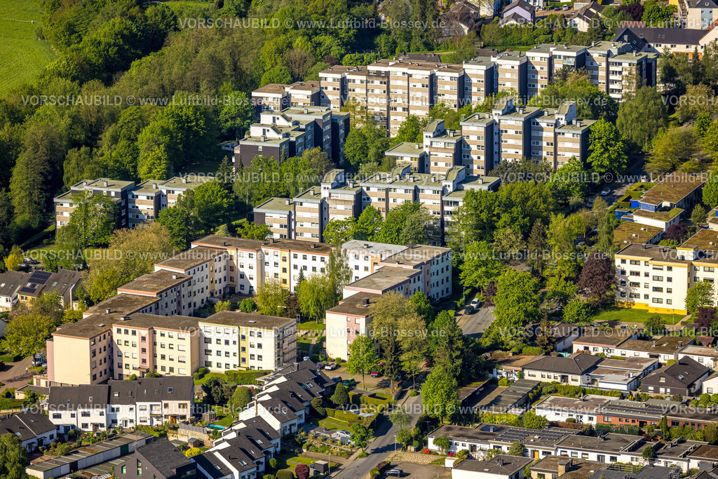 Herdecke240503069 | Luftbild, Hochhäuser Siedlung Mietshäuser Rostesiepen, Westende, Herdecke, Ruhrgebiet, Nordrhein-Westfalen, Deutschland
