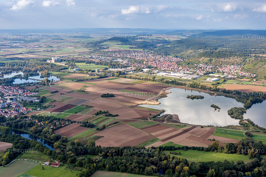 Luftbild: Fluss- Uferbereichen des Main in Zeil am Main im Bundesland Bayern in Deutschland. Foto: IMG_073831.jpg vom 27.09.2014 durch Werner Riehm/FLY-FOTO.de