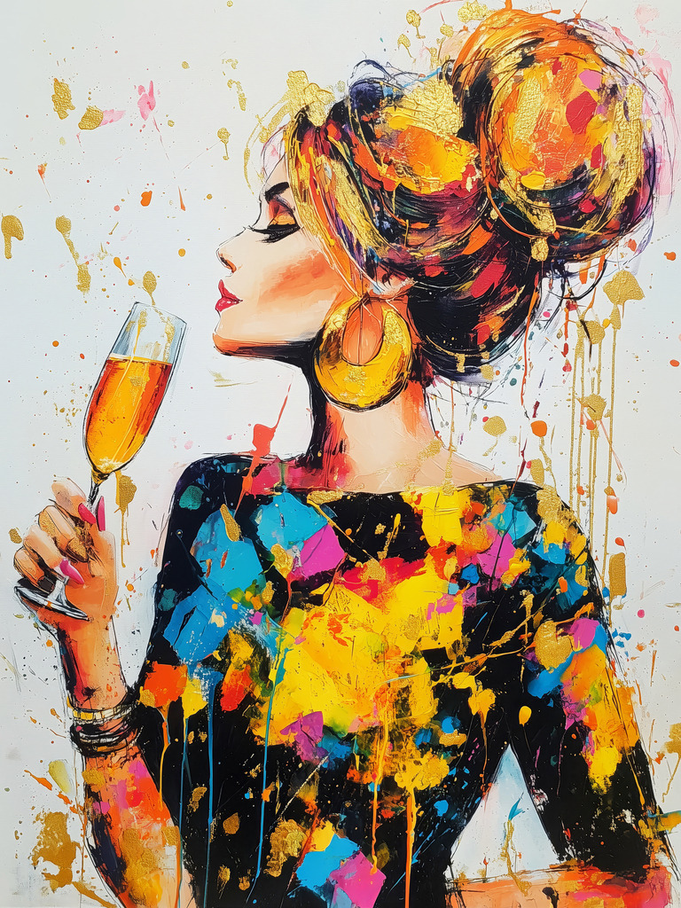 2602054 - Champagner Glamour | Modernes Pop Art Motiv als hochwertiger Kunstdruck.