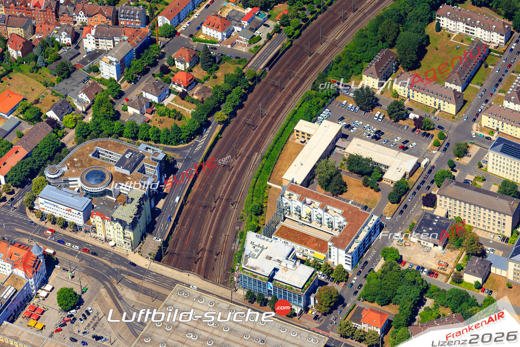 Die Luftbildaufnahme Bahnhof-wilhelmshoehe - Kassel wurde 2018 mittels Flugzeug (keine Drohne) erstellt. Perfekte Schärfe und Druck- Auflösung- Garantiert!