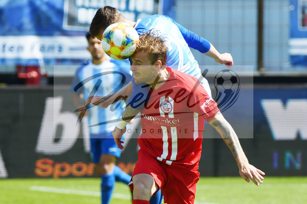 SVMFCH20200606_0043 | Fussball, Herren: Nico Andermatt (SV Meppen) und Nils Butzen (FC Hansa Rostock) im Zweikampf bei dem Spiel der 3. Liga zwischen SV Meppen und FC Hansa Rostock in der Haensch-Arena am 06.06.2020 in Meppen, Deutschland.DFB / DFL REGULATIONS PROHIBIT ANY USE OF PHOTOGRAPHS AS IMAGE SEQUENCES AND/OR QUASI-VIDEO. - Realisiert mit Pictrs.com