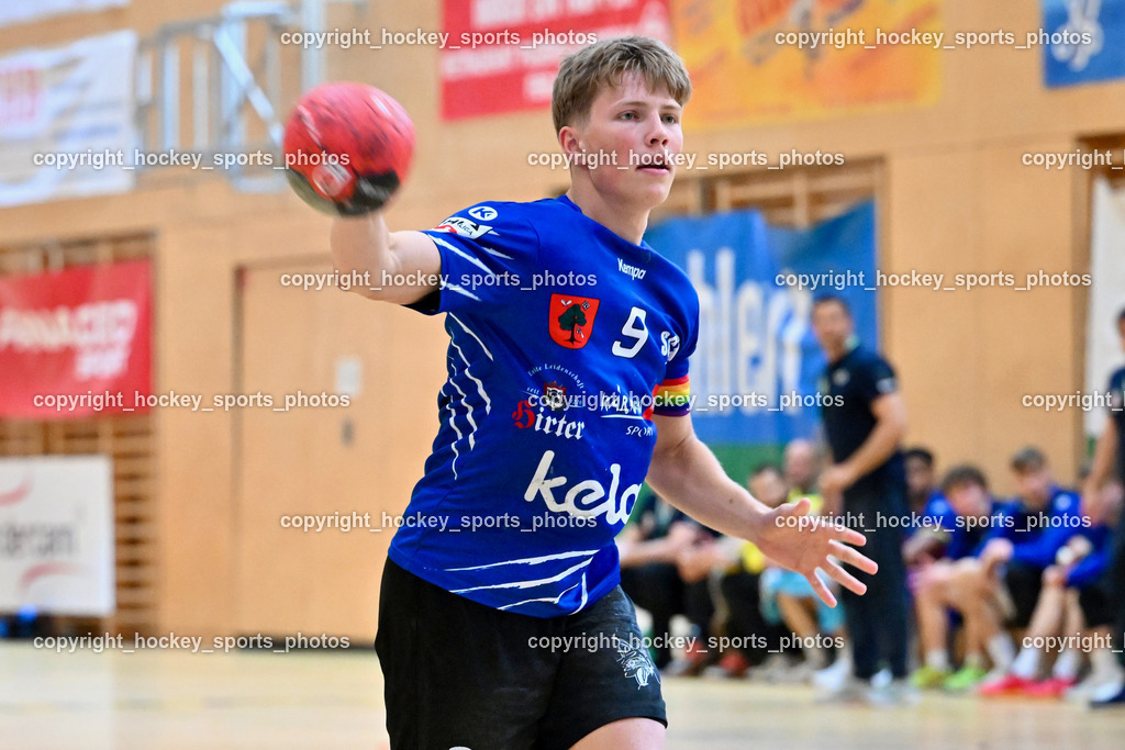SC Ferlach vs. ALPA HC Hard | #9 SAGER Nico SC Ferlach, SC Ferlach vs. ALPA HC Hard, SC Ferlach vs. ALPA HC Hard am 30.04.2024 in Ferlach (Ballspielhalle Ferlach), Austria, (Photo by Bernd Stefan)