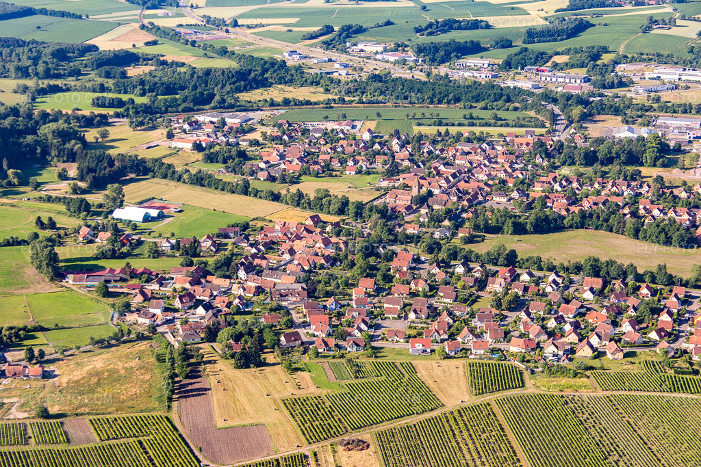 Aerial view: View of the town in the district Altenstadt in Wissembourg in the state Bas-Rhin, France.Photo: IMG_083059.jpg taken on 06/26/2015 by Werner Riehm/FLY-FOTO.comResolution of the original: 5472 x 3648 px