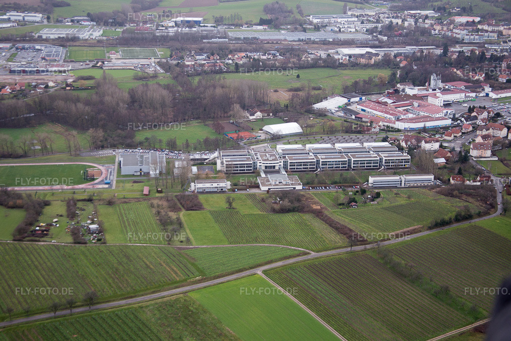 Luftbild: Wissembourg, Schulzentrum in Wissembourg im Bundesland Bas-Rhin in Frankreich. Foto: IMG_085824.jpg vom 08.01.2016 durch Werner Riehm/FLY-FOTO.de