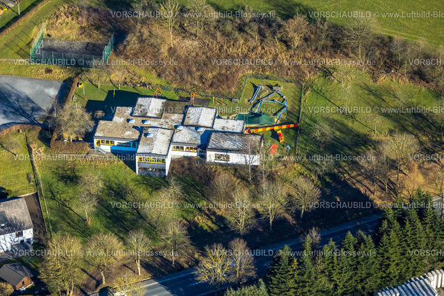 Schmallenberg230205249Dorlar | Luftbild, Kindergarten Dorlar, Schmallenberg, Sauerland, Nordrhein-Westfalen, Deutschland