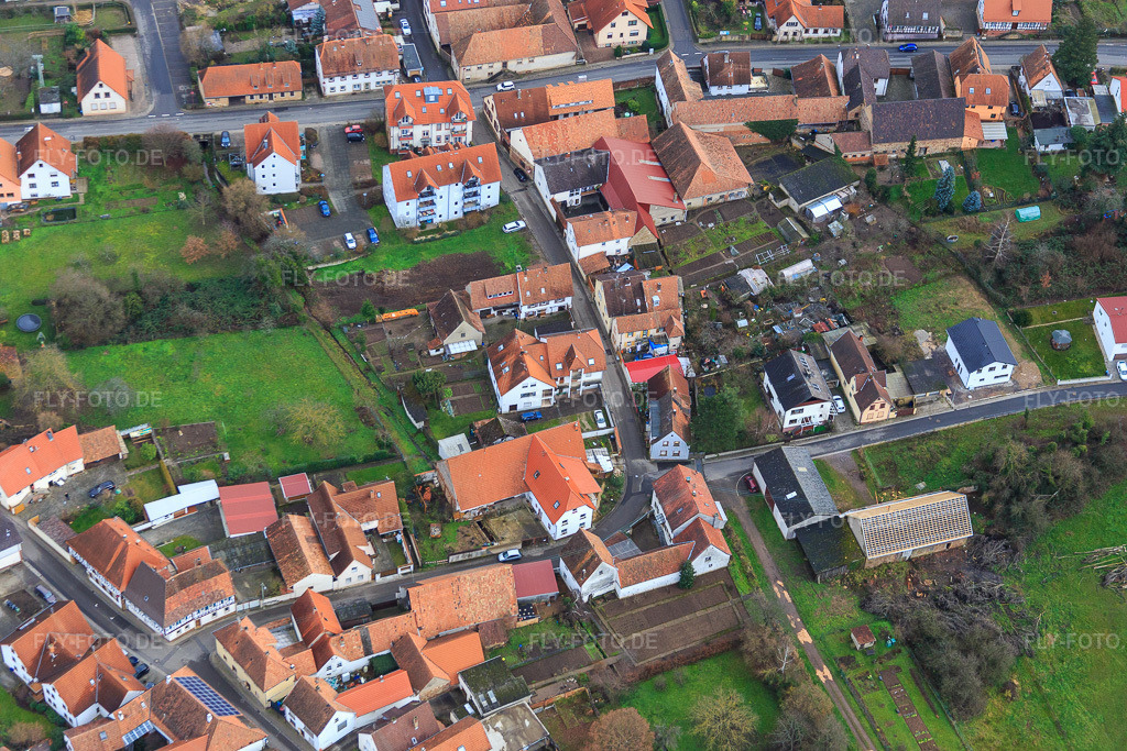 Luftbild: Marktstr in Oberotterbach im Bundesland Rheinland-Pfalz in Deutschland. Foto: IMG_085769.jpg vom 08.01.2016 durch Werner Riehm/FLY-FOTO.de