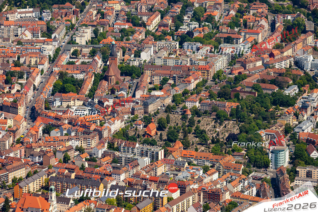 Aktuelles Luftbild von johannisstrasse Nürnberg - Die Luftaufnahme wurde 2020 mittels UL-Flugzeug erstellt ( keine Drohne ) - hochauflösende Kamera-Systeme von  Canon -Beste Qualität - Für grossformatige Ausdrucke geeignet. Die Geschenkidee !