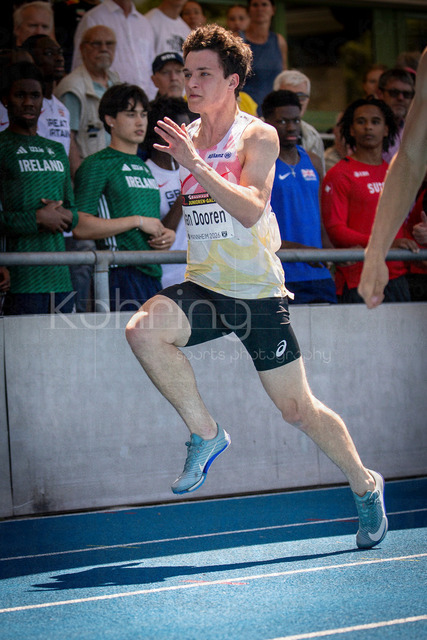 Juniorengala 2026; Mannheim, 13.06.2026 | MANNHEIM, GERMANY - JUNE 13, 2026 :  Sam van Dooren (BEL/Belgium) competing during men’s 100m of the Juniorengala 2026 at Michael-Hoffmann-Stadion on June 13, 2026 in Mannheim, Germany.
